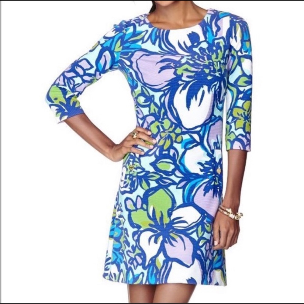 Lilly Pulitzer | Charlene Dress Spectrum Blue Catwalk | Size L